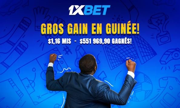 Gros gain en Guinée - 1XBet 