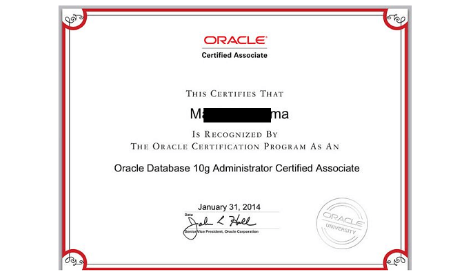 Certification Oracle